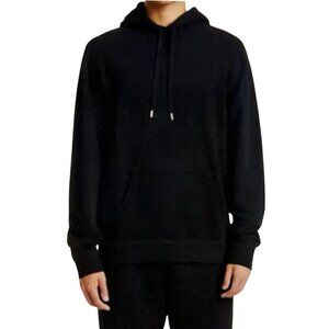 Sunspel Sweatshirt Hoodie Oversized French Terry Black Loopback Size 2XS